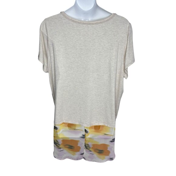 LOGO by Lori Goldstein Knit Tunic Top Mixed Media Hem Women's Plus 3X NWOT - Picture 12 of 16